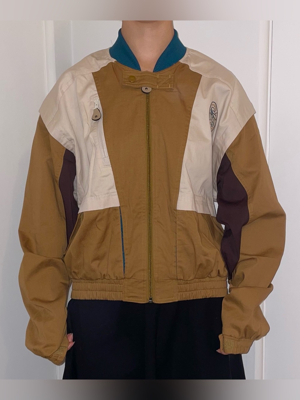Reebok Colorblock Bomber Windbreaker Jacket